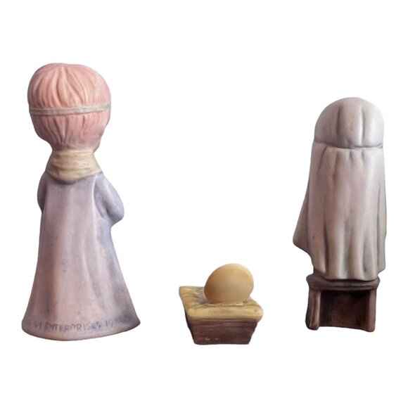 VTG DUNCAN 1980 11 Piece Porcelain Nativity Set Mary Joseph Baby Jesus Christmas - Picture 4 of 15